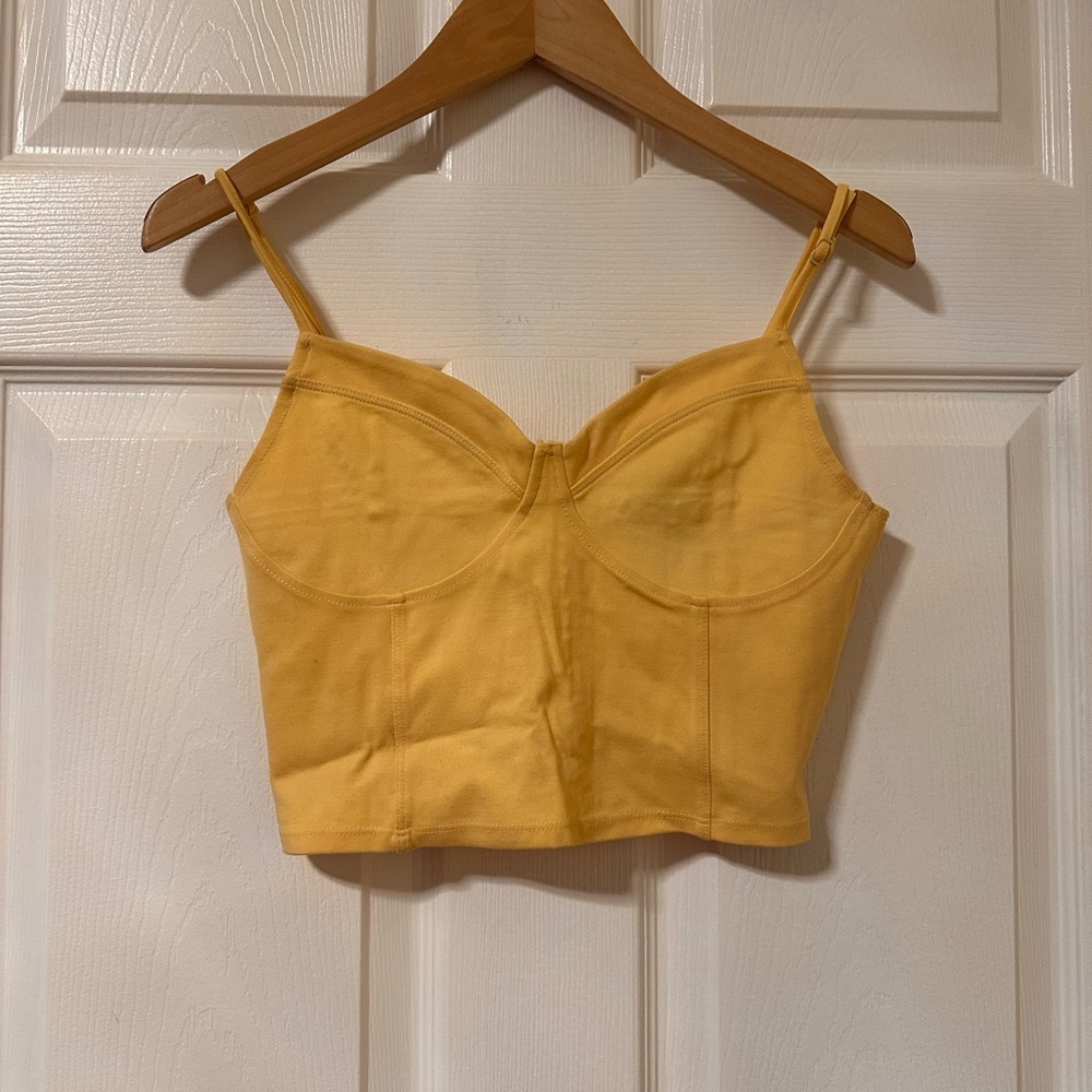 Yellow crop top